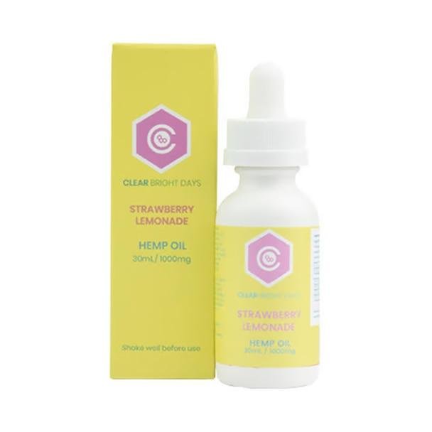 01__28068__97291.1562258857.jpg Clear Bright Days - CBD Tincture - Strawberry Lemonade - 1000mg - Image 1