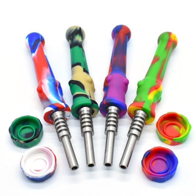 14mm_Nectar_Collector_1_1200x1200_18677ba3-f6ad-40c7-8b95-d36fd6f152bf.jpg Silicone Nectar Collector with 14mm Titanium Nail - Image 1