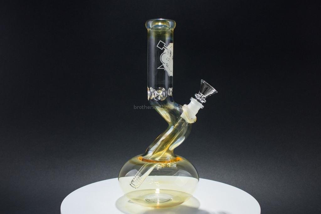 20160628-IMG_4335_1024x_bfaa7b59-1e81-4946-9395-37400188eb9e.jpg HVY Glass 10 In Bubble Fumed Bent Neck Bong - Image 1