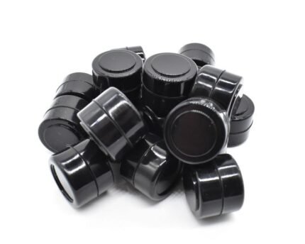 2mL Dab Container Silicone Jar 5 Pack – Black