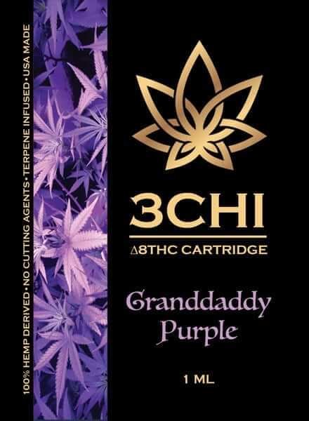 3Chi-Delta-8-THC-Vape-Cartridge-Granddaddy-Purple-1-ml.jpg 3Chi Delta 8 THC Vape Cartridge – Granddaddy Purple - Image 1