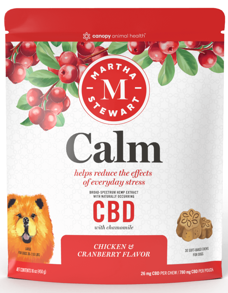 5f66ddb369691887ec47373d8b9ed2c8.png Martha Stewart CBD Calm Chicken and Cranberry Flavor Soft Baked Chews - Image 1