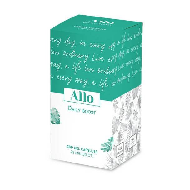 Allo_-_Caps_Daily_Boost_25mg__58497.1568236245.jpg ALLO CBD - CBD Soft Gel - Daily Boost Capsule - 25mg - Image 1