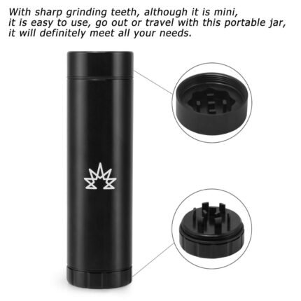 Stash Holder With One Hitter And Mini Grinder Lid