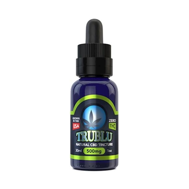 BMH_TRUBLUE_Natural_500mg_Front-1__25019__03377.1562259022.jpg Blue Moon Hemp - CBD Tincture - Tru Blu - 500mg - Image 1