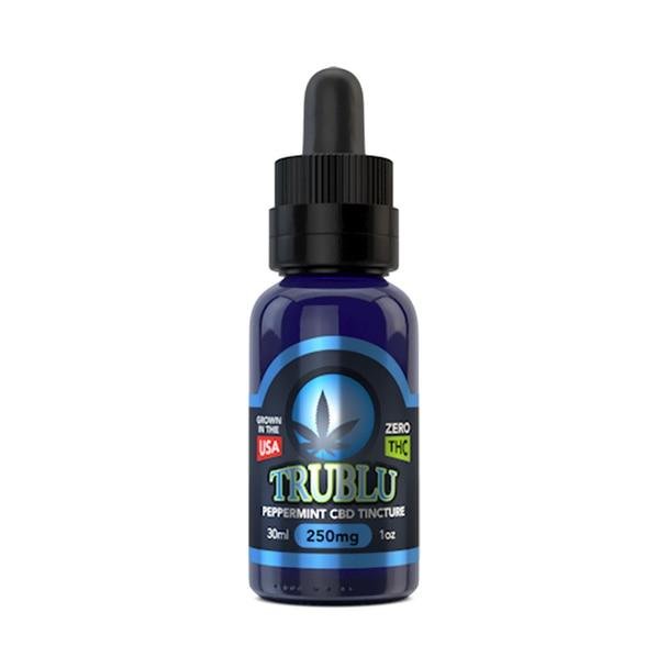BMH_TRUBLUE_Pepermint_250mg_Front__33509__28355.1562259069.jpg Blue Moon Hemp - CBD Tincture - Tru Blu Peppermint - 250mg - Image 1
