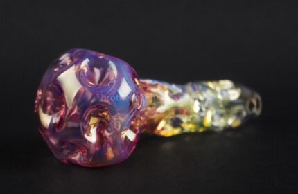 Chameleon Glass Fumed Flaming Comet Hand Pipe
