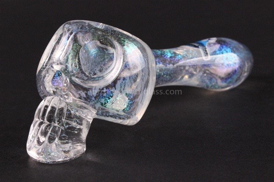 BWG-557D-2_1024x_6a6b139a-eef6-45b3-9985-9e0d3105e486.jpg Chameleon Glass Crystal Skull Dichro Hand Pipe - Image 1