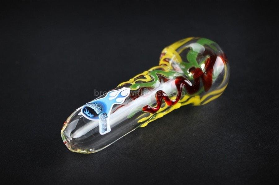 BWG-CG125C-2_1024x_ac32dbff-9676-49d3-b612-9f89392bb9f6.jpg Chameleon Glass Squigee Hand Pipe - Irie Clear - Image 1