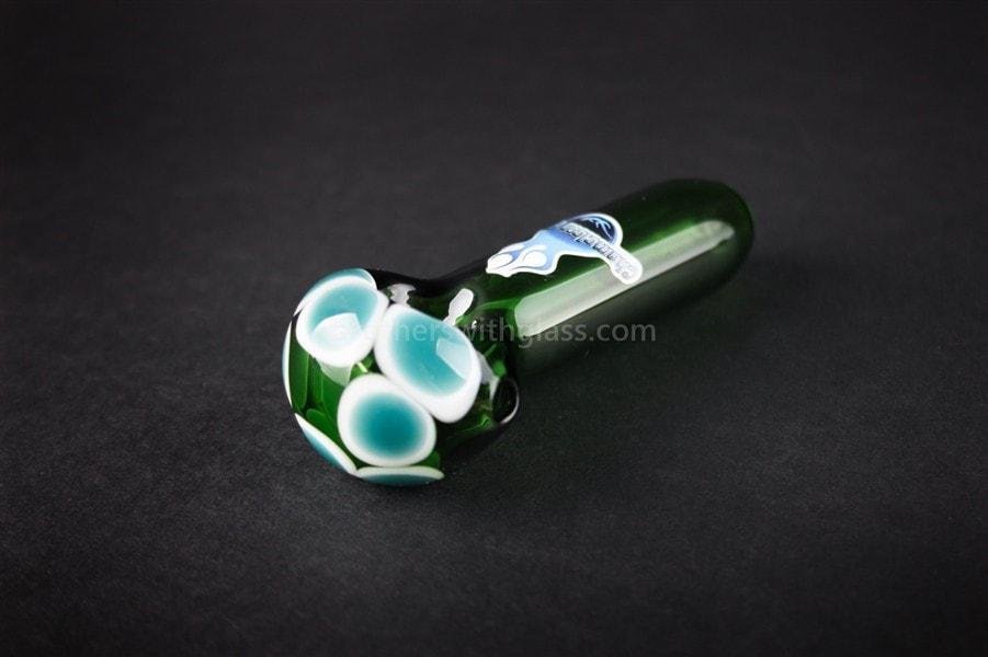 BWG-CG222G-2_1024x_807248d3-39c2-4ad7-bf42-28f45cb485ca.jpg Chameleon Glass Double Dot Hand Pipe - Green - Image 1