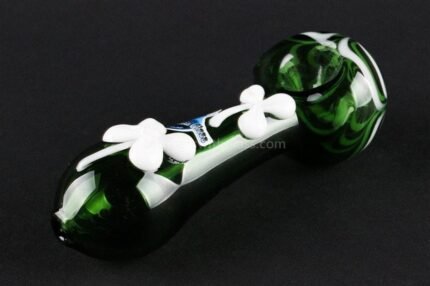 Chameleon Glass Lucky Charm Hand Pipe - Green