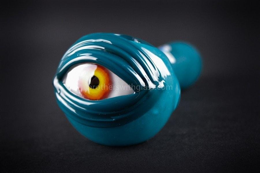 BWG-CG423T-2_1024x_3dcf827d-185f-47ff-a88f-6024957b435d.jpg Chameleon Glass Cyclops Hand Pipe - Teal - Image 1