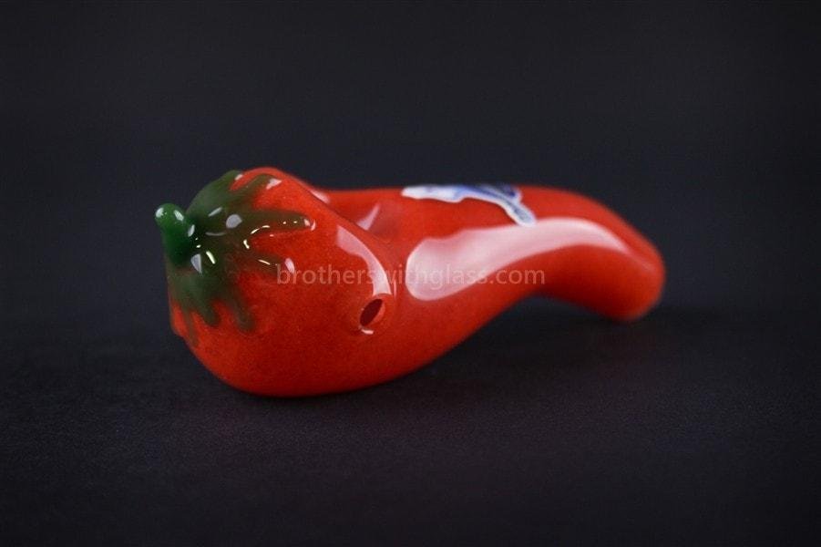 BWG-CG5R-2_1024x_f6be755d-10a4-47d5-8415-656a3e06c86a.jpg Chameleon Glass Red Poblano Chili Pepper Hand Pipe - Image 1