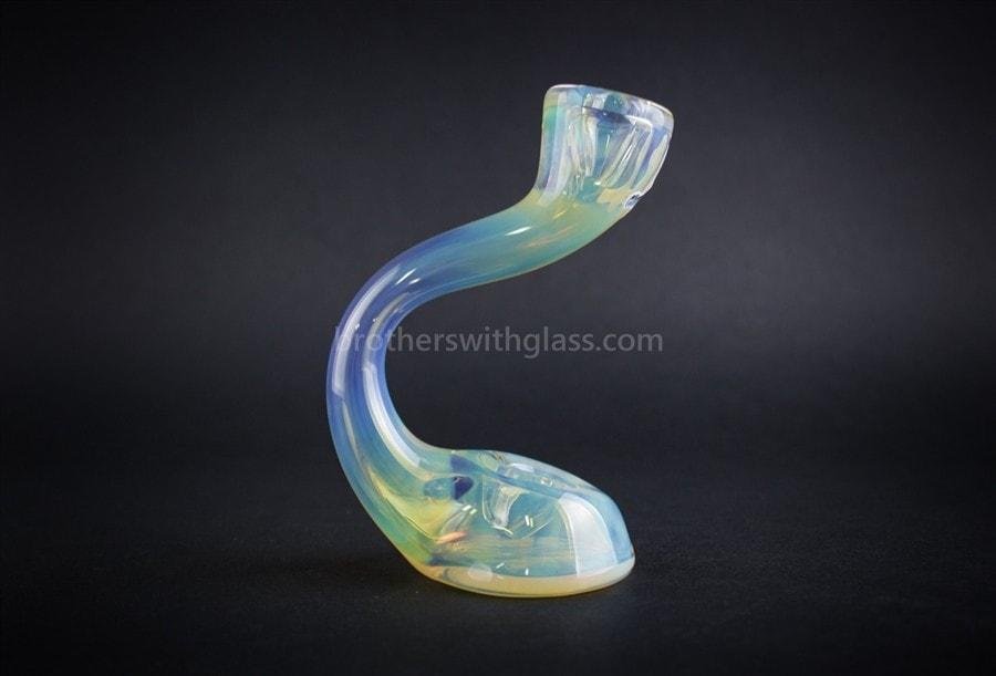 BWG-CG89-2_1024x_c2dca3a4-2871-49e3-9ba4-f3b9b8651f6b.jpg Chameleon Glass Fumed Ash Catcher Standing Sherlock Hand Pipe - Image 1