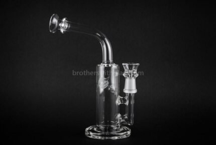 HVY Glass Natural Mini Can Bent Neck Dab Rig - Clear