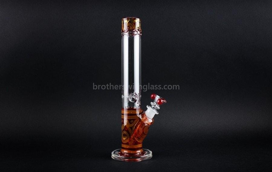 BWG-HMS5R-2_1024x_9973f120-dca6-4f49-9275-480dc62a41a1.jpg HVY Glass Straight Colored Coil Bong - Ruby Red - Image 1