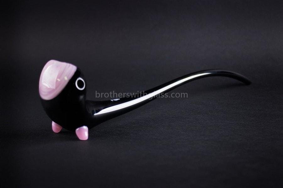 BWG-MX27PS-2_1024x_47feab26-fd06-4d54-a464-05e04a4472a5.jpg Mathematix Glass 13 In Black Gandalf Hand Pipe - Pink Slyme - Image 1