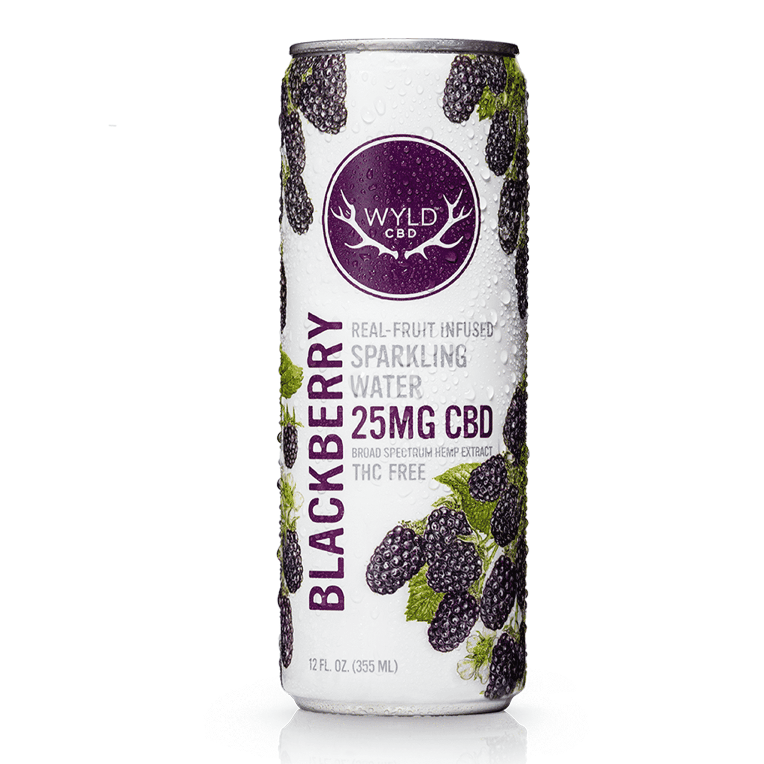 Blackberry-Sparkling-Water.png Wyld CBD Blackberry Sparkling Water – 25MG - Image 1