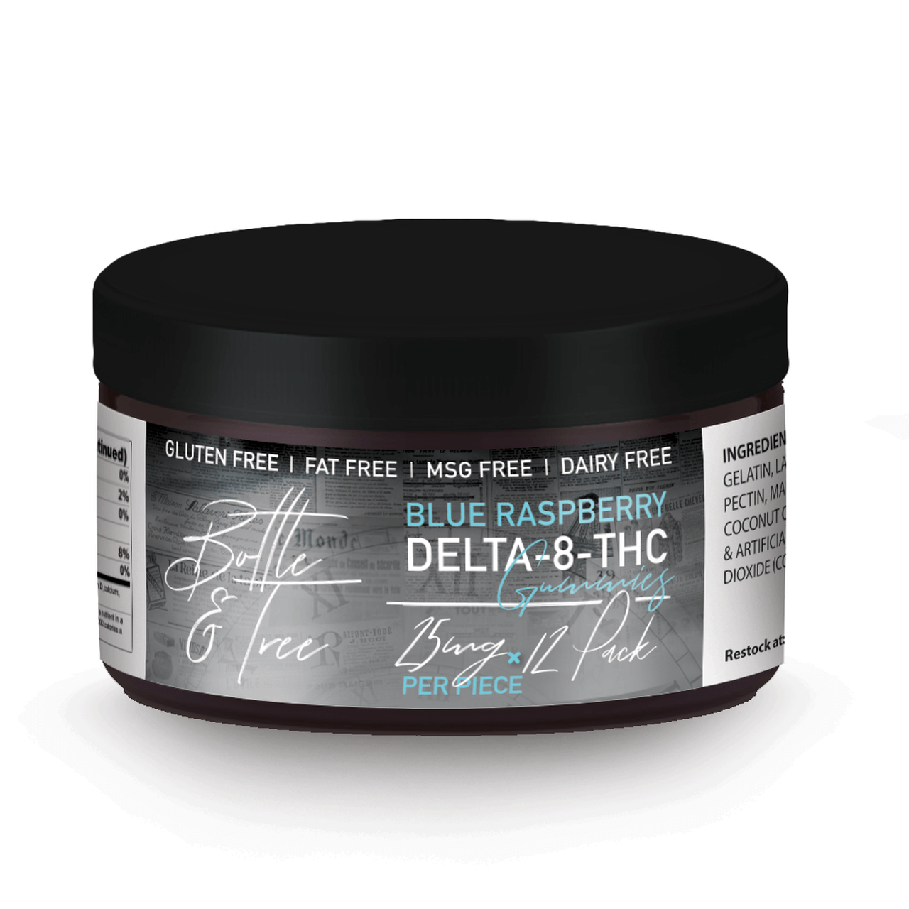 Bottle_Tree_Delta_8_blue_raspberry_gummies__48340.1605042752.png Bottle & Tree - Delta 8 Gummies - Blue Raspberry Rings 25mg - Image 1