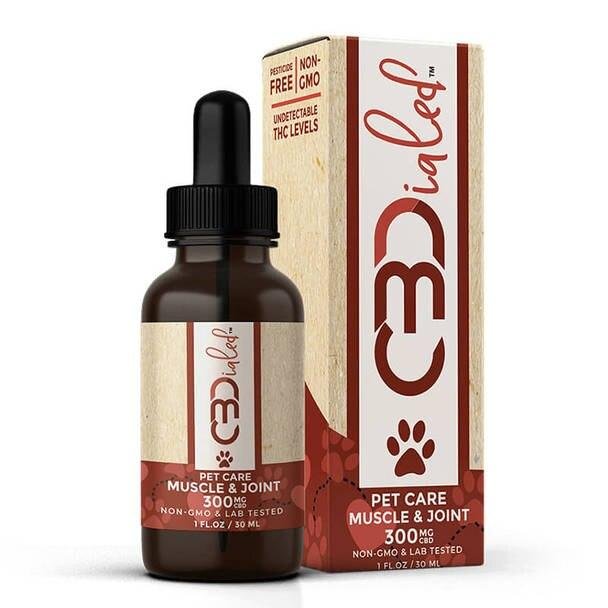 CBDialed_Pet_Care_Muscle_300mg__43370.1563824169.jpg CBDialed - CBD Pet Tincture - Muscle & Joint - 300mg - Image 1