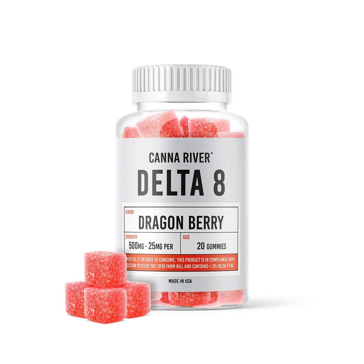 Canna-River-Delta-8-Gummies-Dragon-Berry-25mg-20-Count.jpg Canna River Delta 8 Gummies – Dragon Berry 25mg 20 Count - Image 1