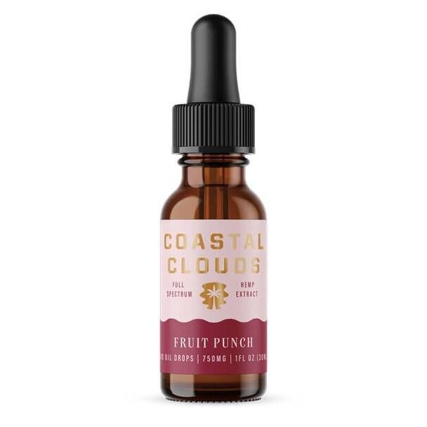 Coastal_Clouds_-_Fruit_Punch_750mg__63461.1572974959.jpg Coastal Clouds - CBD Tincture - Full Spectrum Fruit Punch - 750mg-1500mg - Image 1