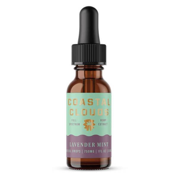 Coastal_Clouds_-_Lavender_Mint_750mg__82658.1572975154.jpg Coastal Clouds - CBD Tincture - Full Spectrum Lavender Mint - 750mg-1500mg - Image 1