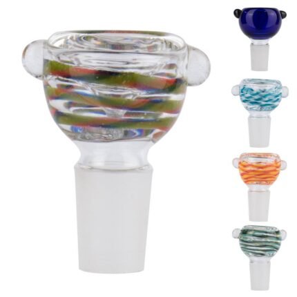 18mm Bong Slide Bowl Color Swirl and Cobalt