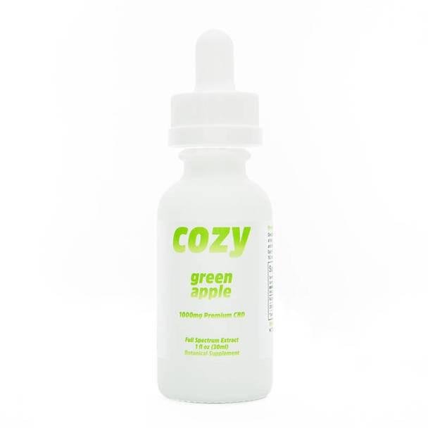 Cozy_CBD_-_Tincture_-_Green_Apple_1000mg__42312.1566927738.jpg Cozy - CBD Tincture - Green Apple - 1000mg - Image 1