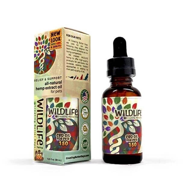 Creating_Better_Days_CBD_-_Wildlife_Pet_Tincture_150mg__96576.1567548003.jpg Creating Better Days - CBD Pet Tincture - 150mg-300mg - Image 1