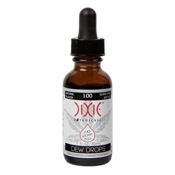 DIXIE_BOT_-_unf1__96918.1567610038.jpg Dixie Botanicals - CBD Tincture - Natural Flavor 1oz Dew Drops - 100mg - Image 1