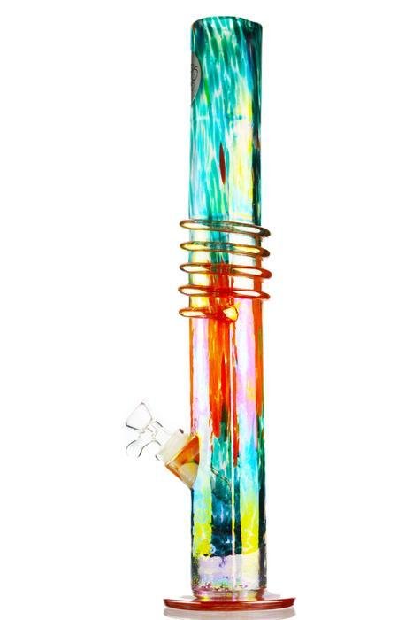DSC_1008_x700_76d9c5c2-a732-4b84-a0d0-02cbcc63168b.jpg Twisted Sisters - 16" Glass Spiral Straight Tube Bong - Image 1