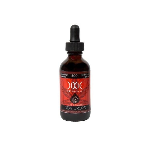 Dixie-Dew-Drops-Cinnamon-Front-2oz__18800__00339.1562259105.jpg Dixie Botanicals - CBD Tincture - Cinnamon 2oz Dew Drops - 500mg - Image 1