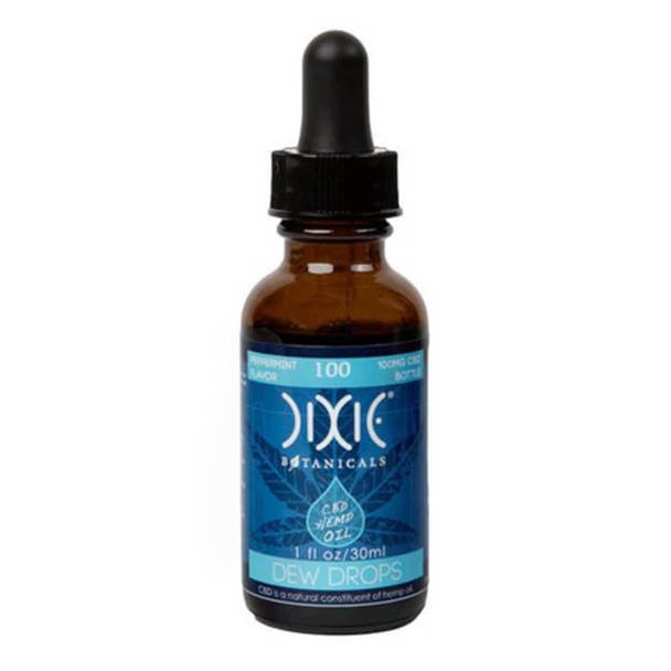 Dixie_bot_-_pep1__56012.1567610055.jpg Dixie Botanicals - CBD Tincture - Peppermint 1oz Dew Drops - 100mg - Image 1
