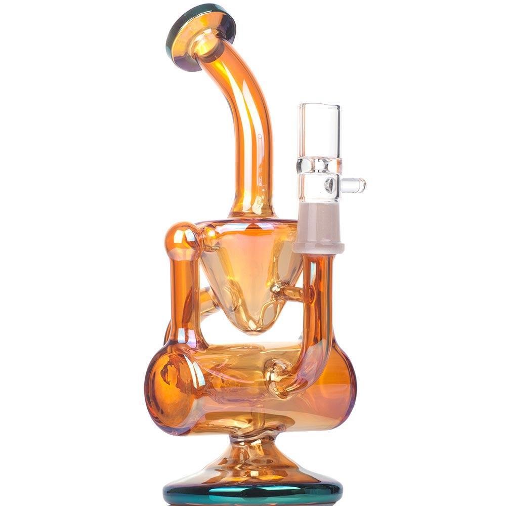 8.5" Orange Heady Recycler Dab Rig - Image 1