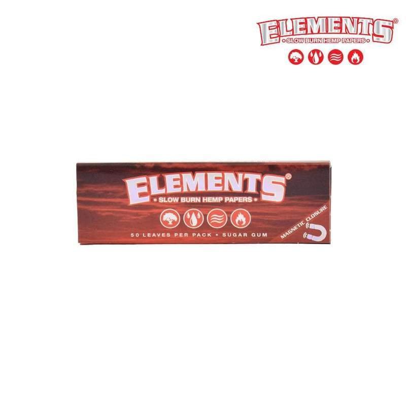 ELEM-RED-125-WEBSITE-1_800x_b003d06a-ac2b-4c74-aa5f-2eecf71548e2.jpg ELEMENTS Red 1 1/4, Ultra Thin Rice Rolling Papers - Image 1