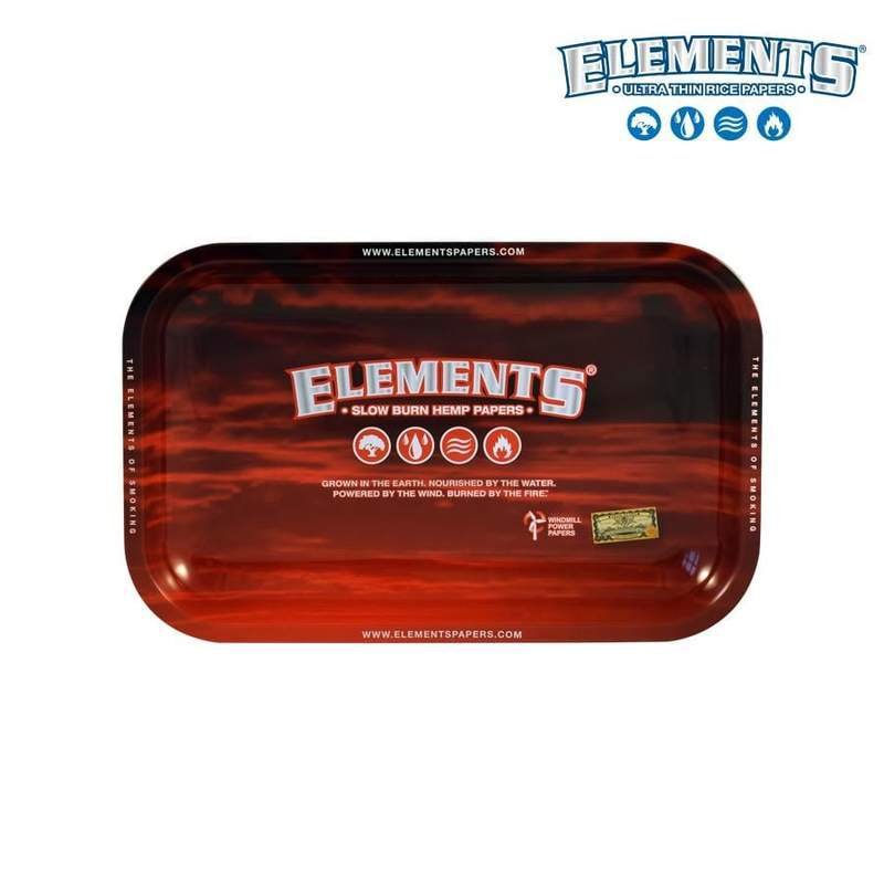 ELEMENTS-TRAY-RED-SM-WEB_800x_31e79eb1-56f2-46f9-adb2-b14d344e4e00.jpg ELEMENTS Red Metal Rolling Tray - Image 1