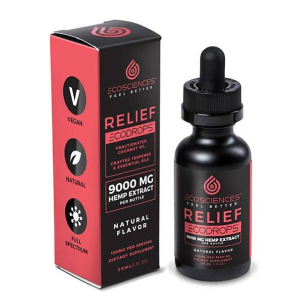 Eco_Sciences_CBD_-_Eco_Drops_-_Relief_9000mg__62756.1566586810.jpg Eco Sciences - CBD Tincture - ECODROPS Relief 30ml - 1500mg - Image 1