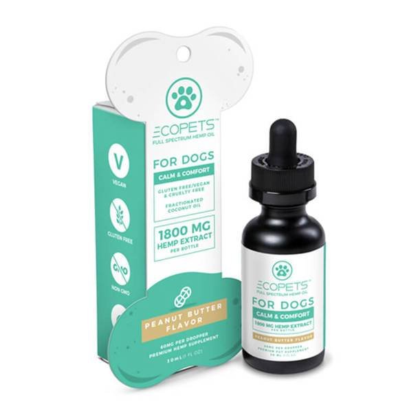 Eco_Sciences_CBD_-_Eco_Pets_-_Peanut_Butter_Flavor_1800mg__00387.1566587044.jpg Eco Sciences - CBD Pet Tincture - ECOPETS Peanut Butter - 300mg-375mg - Image 1