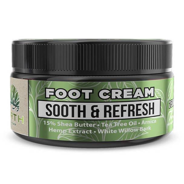 Erth_-_Sooth_Foot_Cream__54278.1573083160.jpg ERTH - CBD Topical - Sooth & Refresh 15% Shea Butter Foot Cream - 250mg - Image 1
