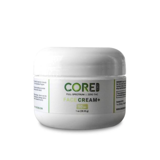 Face-Cream-CBD__52160.1568908608.jpg Core CBD - CBD Topical - Face Cream - 50mg - Image 1