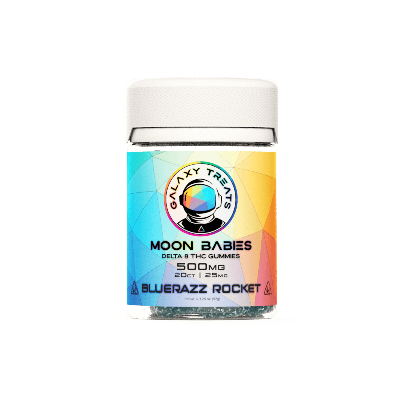 GalaxyTreats-BlueRazzRocket.png BLUERAZZ ROCKET D8 GUMMIES (20CT) - Image 1