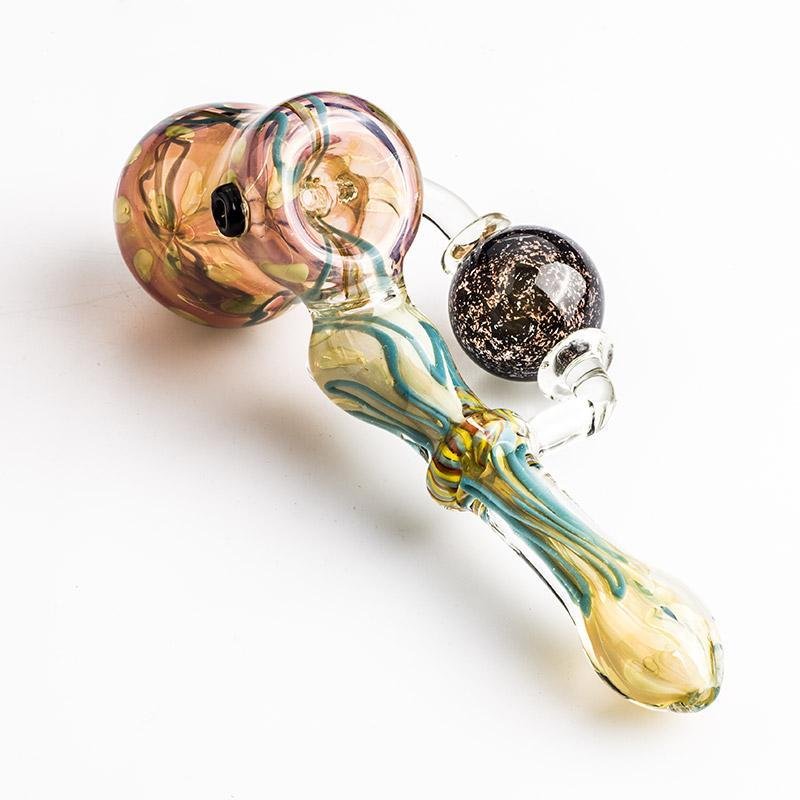 GlassHammerBubblerPipeWHandlePipesForSaleFreeShipping_1_1024x1024_20fa9698-915b-4056-8b5f-87d9d1516a76.jpg Glass Hammer Bubbler Pipe W/ Handle - Image 1