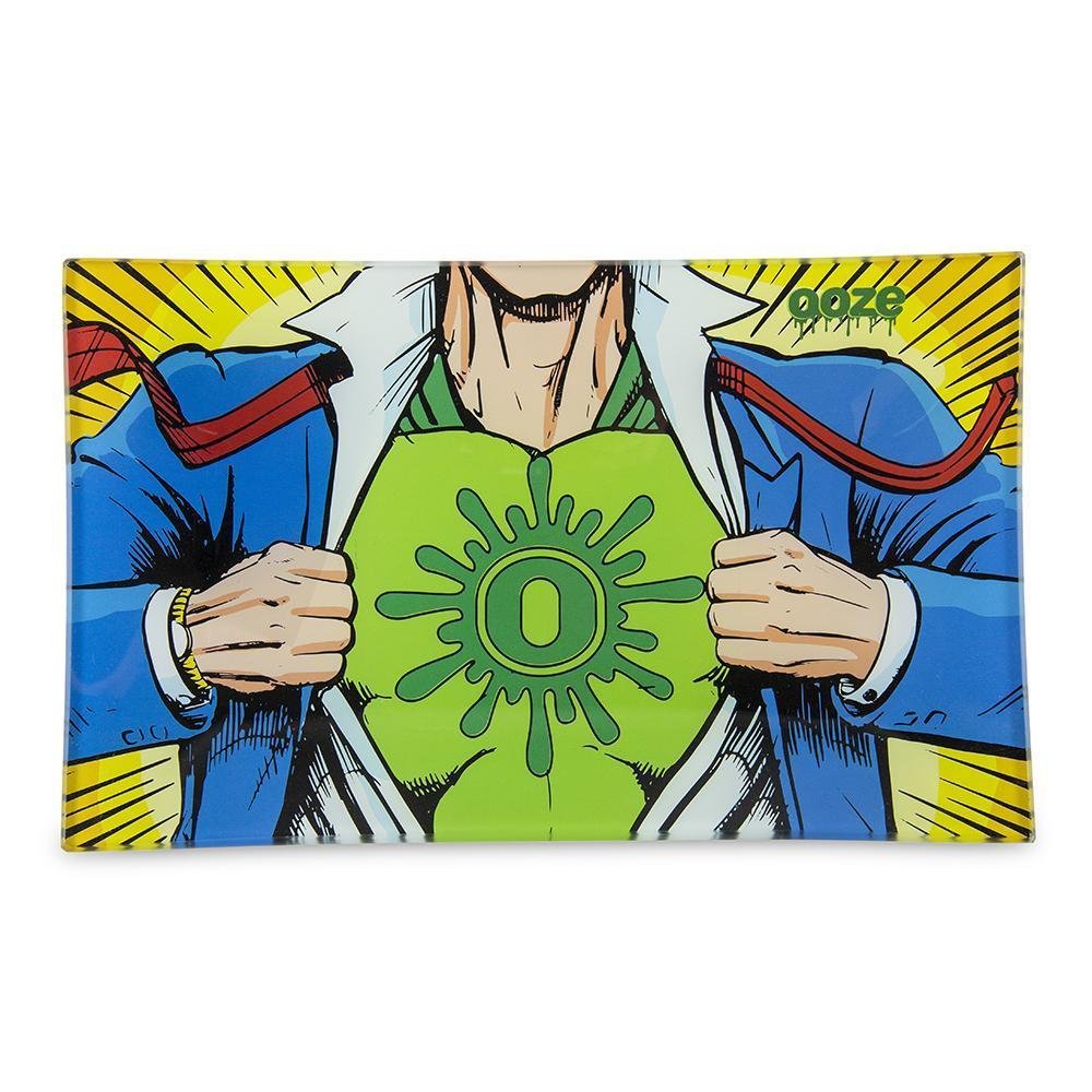 Glass_Rolling_Tray-Medium-Captain_O-ooz563-front_1k_1000x_103722dd-4fa6-4520-b4c4-25b890e88808.jpg Ooze Rolling Tray - Shatter Resistant Glass - Captain O - Image 1