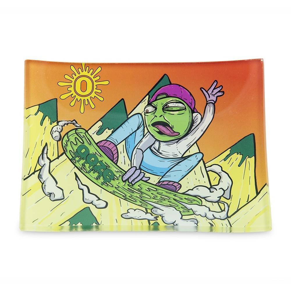 Glass_Rolling_Tray-Small-Slime_Carver-ooz580-front_1_1k_1000x_5d544e59-b0f7-445a-8991-4b16d1dfd3c2.jpg Ooze Rolling Tray - Shatter Resistant Glass - Slime Carver - Image 1