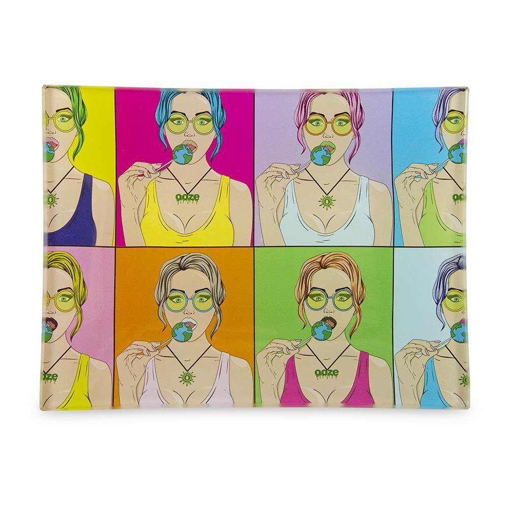 Glass_Rolling_Tray-small-Candy_Shop-ooz574-front_1k_1000x_0f2f349c-c700-4e5d-becd-df7516645b0a.jpg Ooze Rolling Tray - Shatter Resistant Glass - Candy Shop - Image 1