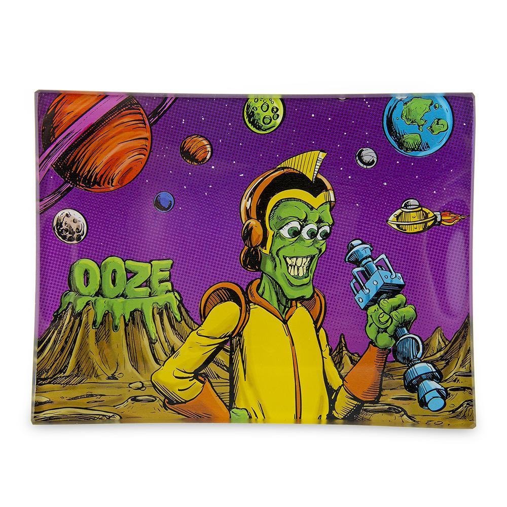 Glass_Rolling_Tray-small-Invasion-ooz568-front_1k_1000x_25f887c9-3c03-4824-9910-13fae9492d0e.jpg Ooze Rolling Tray - Shatter Resistant Glass - Invasion - Image 1