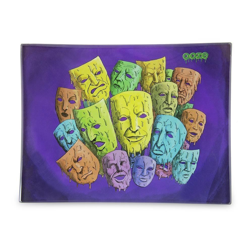 Glass_Rolling_Tray-small-Mood_swings-ooz568-front_1k_1000x_3e1a4ffc-03b2-4630-bc8b-32d9c4d9e471.jpg Ooze Rolling Tray - Shatter Resistant Glass - Mood Swings - Image 1