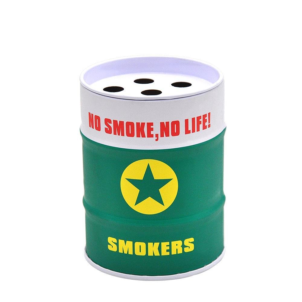 GreenOilDrumShapedTinAshtrayAshtraysForSaleFreeShipping_1_1024x1024_5e68379a-8f1f-40f3-8f81-3ea874a881f3.jpg Green Oil Drum Shaped Tin Ashtray - Image 1