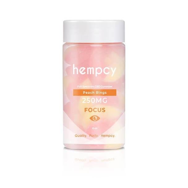 Hempcy_-_Edible_Gummies_Peach_Rings_250mg__33795.1576090204.jpg Hempcy - CBD Edible - Peach Ring Gummies - 250mg-1000mg - Image 1